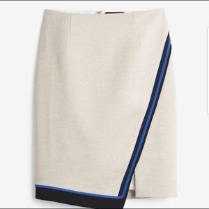 WHBM NWT Color block Trim Wrap Skirt Size 2